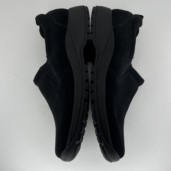 Sonoma Life Style Womens Size 10 Solid Jet Black Suede Slip-On Comfort Shoes - Picture 7 of 9